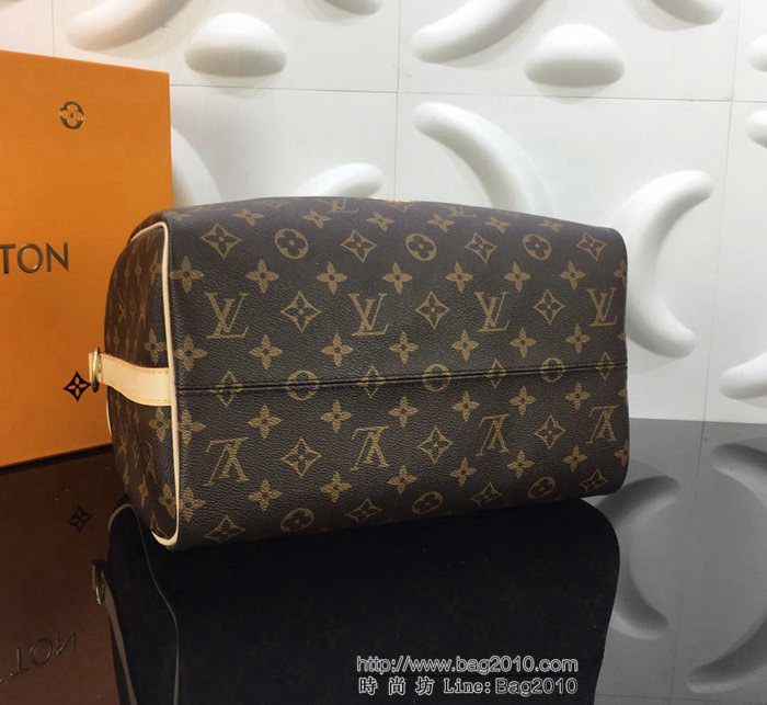 路易威登LV 頂級原單 M44365 2019春季系列 柔軟的Monogram帆布版 Speedy30手袋 Love Locks圖案裝飾 可手提肩背斜挎  YDH2537